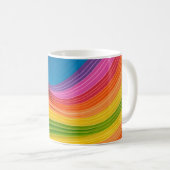 抽象芸術虹模様 コーヒーマグカップ (正面右)
