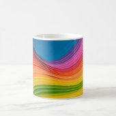 抽象芸術虹模様 コーヒーマグカップ (中央)
