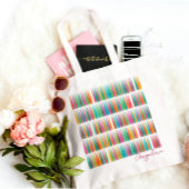 抽象芸術虹滴模様名前をカスタムする トートバッグ