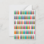 抽象芸術虹滴模様名前をカスタムする ノートカード (裏面)