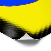 抽象芸術虹色の花デザイン ポスター (コーナー)