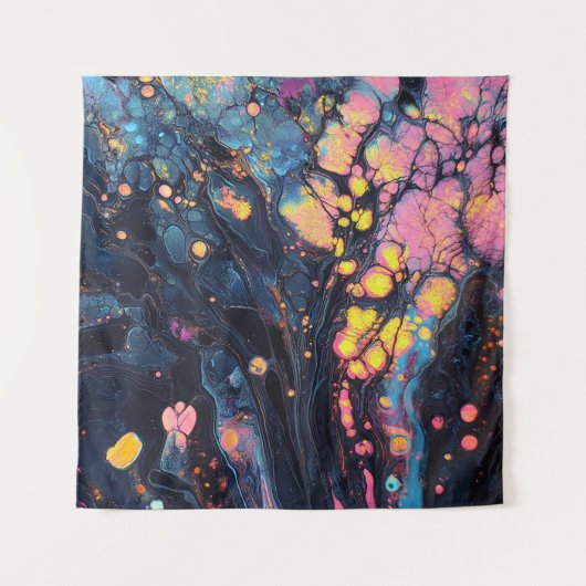 抽象芸術虹色アートタペストリー タペストリー (正面)