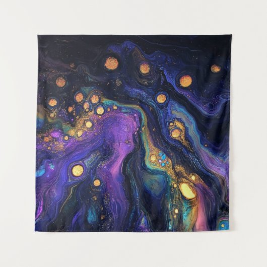 抽象芸術虹色アートタペストリー タペストリー (正面)