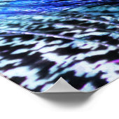 抽象芸術虹色ピーコックの羽根 ポスター (角)