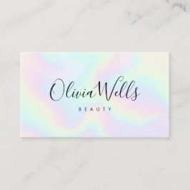 抽象芸術虹色手書きスクリプト 名刺