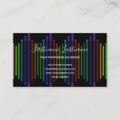 抽象芸術虹色線書道事業 名刺 (裏面)