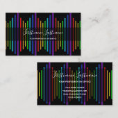抽象芸術虹色線書道事業 名刺 (正面/裏面)