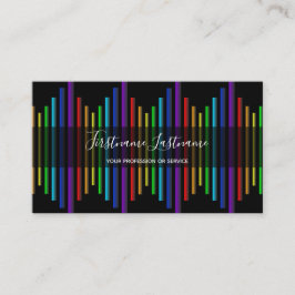 抽象芸術虹色線書道事業 名刺