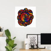 抽象芸術虹 ポスター (ホームオフィス)