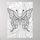 抽象芸術蝶の着色ポスター ポスター (正面)