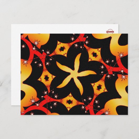 抽象芸術蝶はがき ポストカード (正面/裏面)