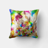 抽象芸術蝶アメリカンモホ クッション (裏面)