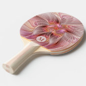 抽象芸術蝶カラフルファンタジーアートモノグラム 卓球ラケット (正面アングル)