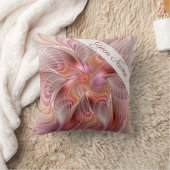 抽象芸術蝶カラフルファンタジーフラクタル名 クッション (ブランケット)