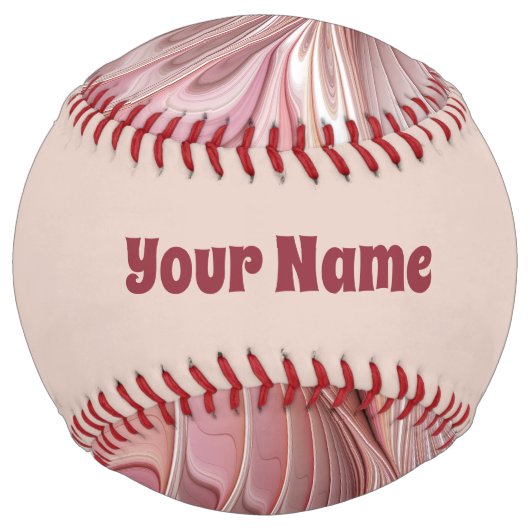 抽象芸術蝶カラフルファンタジーフラクタル名 ソフトボール (正面)