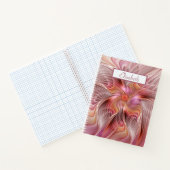 抽象芸術蝶カラフルファンタジーフラクタル名 ノートブック (内部)