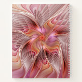 抽象芸術蝶カラフルファンタジーフラクタル名 ノートブック (裏面)