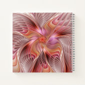 抽象芸術蝶カラフルファンタジーフラクタル名 ノートブック (裏面)