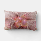 抽象芸術蝶カラフルファンタジーフラクタル名 ランバークッション (裏面)