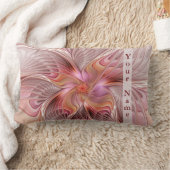 抽象芸術蝶カラフルファンタジーフラクタル名 ランバークッション (ブランケット)