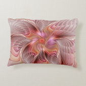 抽象芸術蝶カラフルファンタジーフラクタル アクセントクッション (裏面)