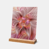 抽象芸術蝶カラフルファンタジーフラクタル アクリルサイン (傾斜)