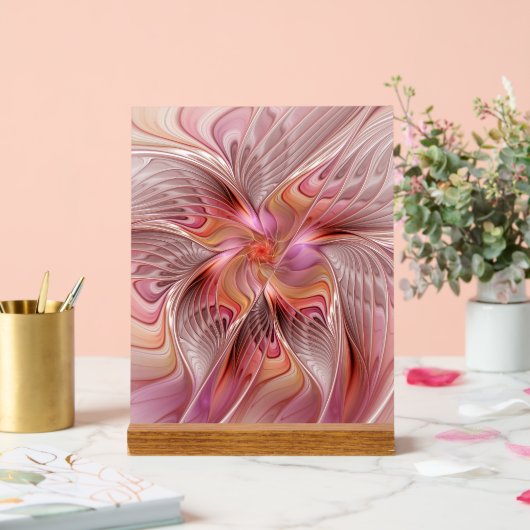 抽象芸術蝶カラフルファンタジーフラクタル アクリルサイン (ウェディング)