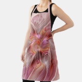 抽象芸術蝶カラフルファンタジーフラクタル エプロン (インサイチュ)