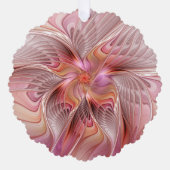 抽象芸術蝶カラフルファンタジーフラクタル オーナメントカード (正面)