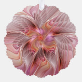 抽象芸術蝶カラフルファンタジーフラクタル オーナメントカード (裏面)