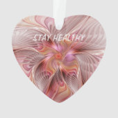 抽象芸術蝶カラフルファンタジーフラクタル オーナメント (裏面)