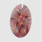 抽象芸術蝶カラフルファンタジーフラクタル オーナメント (正面)