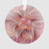 抽象芸術蝶カラフルファンタジーフラクタル オーナメント (裏面)