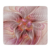 抽象芸術蝶カラフルファンタジーフラクタル カッティングボード (正面)