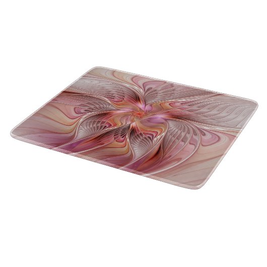 抽象芸術蝶カラフルファンタジーフラクタル カッティングボード (角)