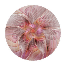 抽象芸術蝶カラフルファンタジーフラクタル カッティングボード