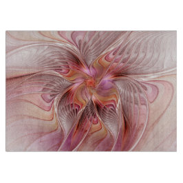 抽象芸術蝶カラフルファンタジーフラクタル カッティングボード