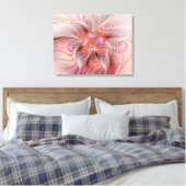 抽象芸術蝶カラフルファンタジーフラクタル キャンバスプリント (インサイチュ (寝室))