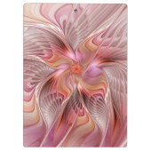 抽象芸術蝶カラフルファンタジーフラクタル クリップボード (裏面)