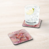 抽象芸術蝶カラフルファンタジーフラクタル コースター (右側)