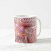 抽象芸術蝶カラフルファンタジーフラクタル コーヒーマグカップ (正面右)