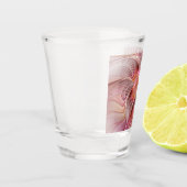 抽象芸術蝶カラフルファンタジーフラクタル ショットグラス (左)