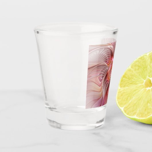 抽象芸術蝶カラフルファンタジーフラクタル ショットグラス (左)