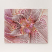 抽象芸術蝶カラフルファンタジーフラクタル ジグソーパズル (横)