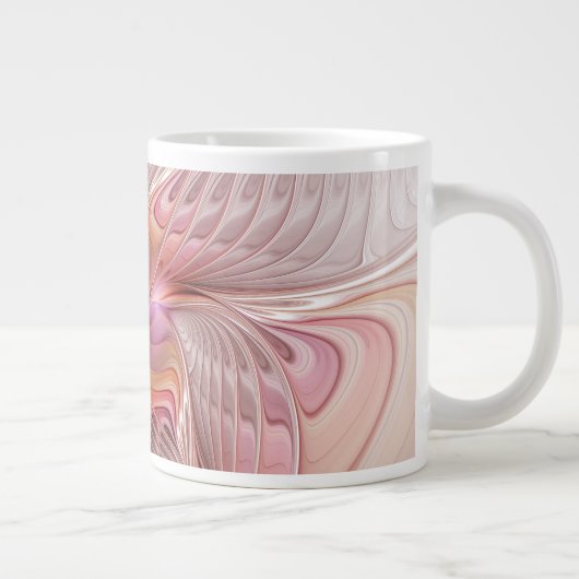 抽象芸術蝶カラフルファンタジーフラクタル ジャンボコーヒーマグカップ (右)