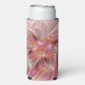 抽象芸術蝶カラフルファンタジーフラクタル スリム缶クーラー (Seltzer正面)