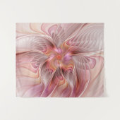 抽象芸術蝶カラフルファンタジーフラクタル タペストリー (正面(横))