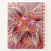 抽象芸術蝶カラフルファンタジーフラクタル ノートブック (裏面)