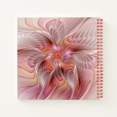 抽象芸術蝶カラフルファンタジーフラクタル ノートブック (裏面)