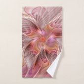 抽象芸術蝶カラフルファンタジーフラクタル バスタオルセット (ハンドタオル)